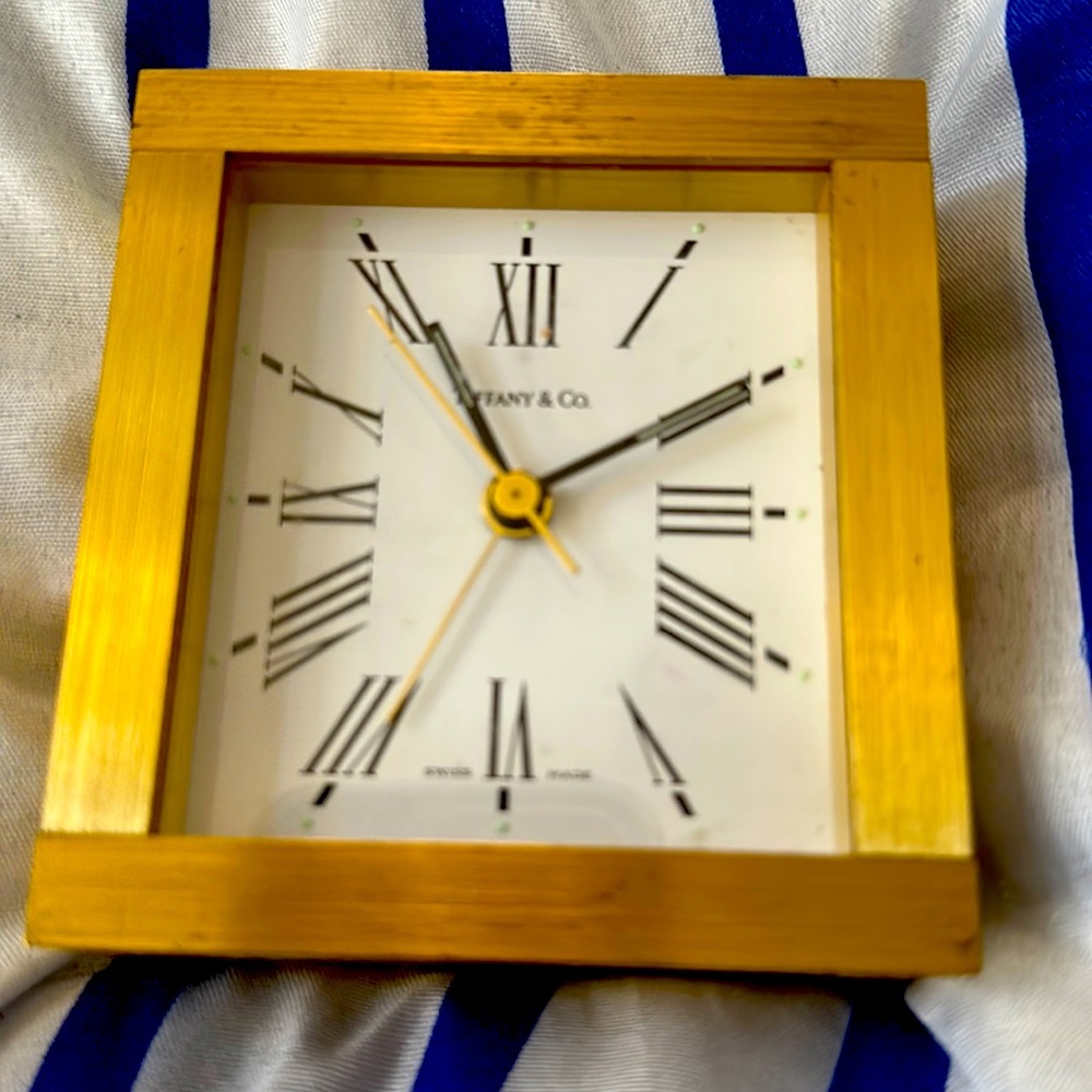 Tiffany & Co. vintage brass clock